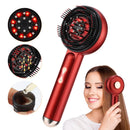 Electric Scalp Massager Comb Hair Growth Therapy Micro-Current Relaxation Red & Blue Light Treatment Oil Delivery Anti-Hair Loss