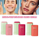 Blush Stick Natural Nude Cream Blush for Cheeks Lips Buildable Solid Blush Formula with Velvet Finish, Easy-Blend Makeup Stick