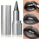 Matte Metallic Lipstick Gloss - Long-Lasting, Waterproof & Sweatproof Black Lipstick with Metallic Finish All Skin Types