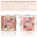 25 Color Matte Pear Eyeshadow Palette Soft Silky Rich Colors Easy Blend Long Lasting Multi Tone Makeup