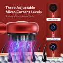 Electric Scalp Massager Comb Hair Growth Therapy Micro-Current Relaxation Red & Blue Light Treatment Oil Delivery Anti-Hair Loss