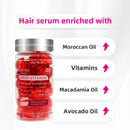 Leave-In Hair Oil Capsules Nut Vitamin Enriched Moisturizing Smooth Silky Hair Repair Serum